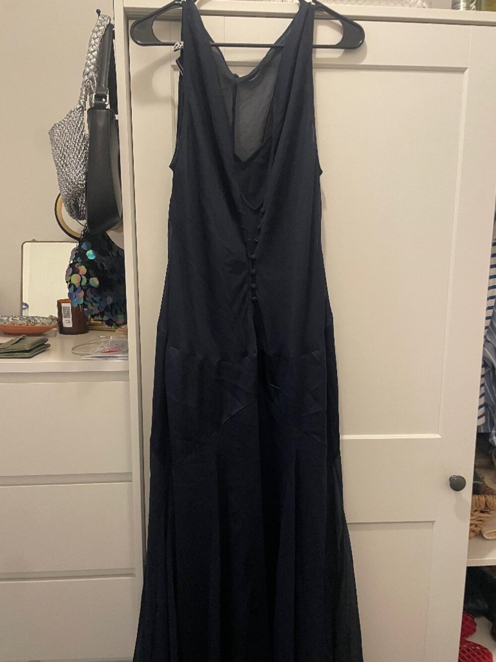 NWT ASOS Drop Waist Navy Formal Dress